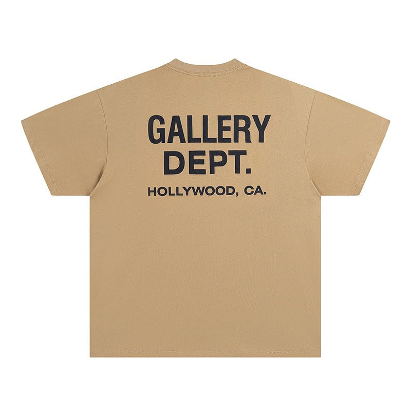Mens T-shirts GALLERY DEPT printed round neck short-sleeved T-shirt pure cotton