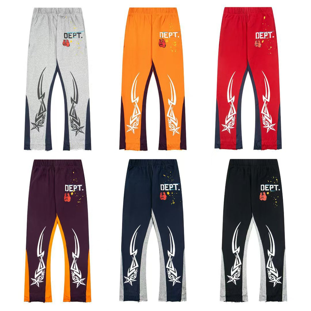 Gallery Dept Sweatpants T Hand-painted splashed ink letter splicing casual trousers
