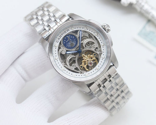 Cartier Gold Silver Bracelet Watch — hero